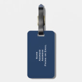 British Racing Stripe Red Blue Bagagelabel (Achterkant verticaal)