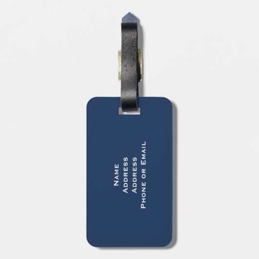 British Racing Stripe Red Blue Bagagelabel (Achterkant verticaal)