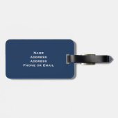 British Racing Stripe Red Blue Bagagelabel (Achterkant horizontaal)