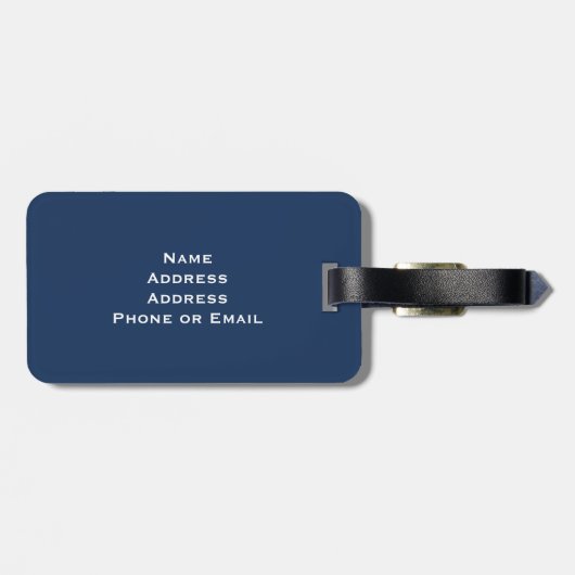 British Racing Stripe Red Blue Bagagelabel (Achterkant horizontaal)