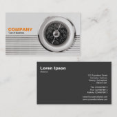 British Radio Dial - Warm Toned Zwart en Wit Visitekaartje (Voorkant / Achterkant)