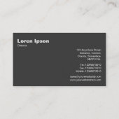 British Radio Dial - Warm Toned Zwart en Wit Visitekaartje (Achterkant)