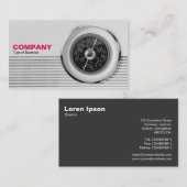 British Radio Dial - Zwart-wit Visitekaartje (Voorkant / Achterkant)