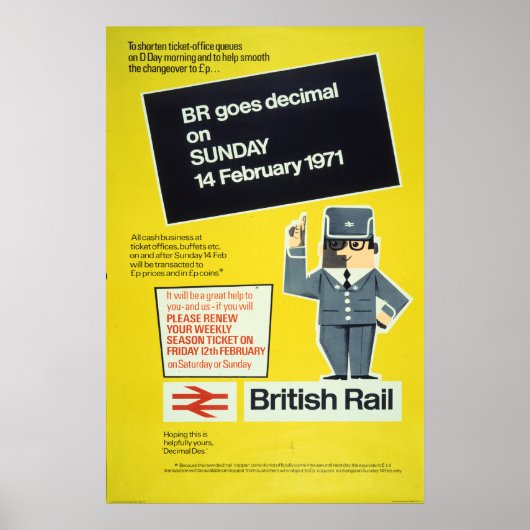 British Rail heeft een decimale waarde Poster (Voorkant)
