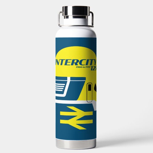 British Rail Intercity Classic Train Enthusiast Waterfles (Achterkant)