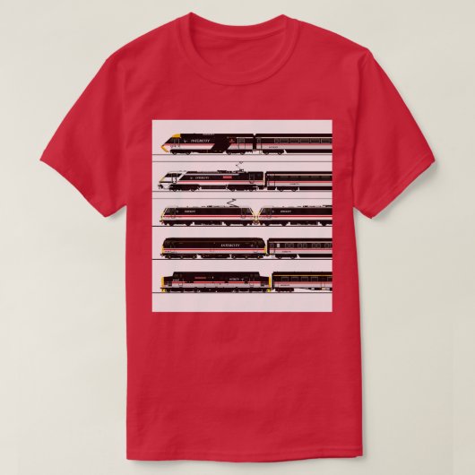 BRITISH RAIL INTERCITY TRAINS T-SHIRT (Design voorkant)