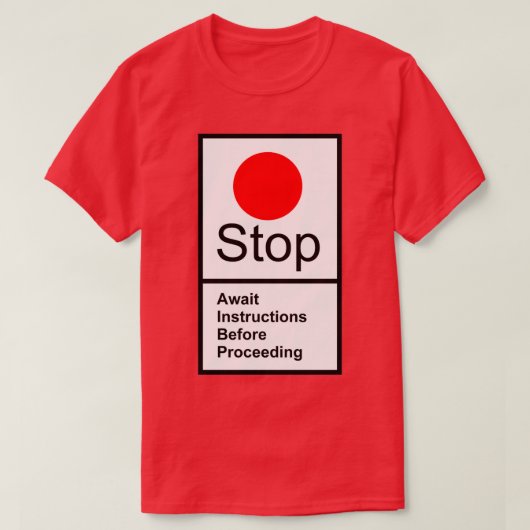 BRITISH RAIL STOP SIGN T-SHIRT (Design voorkant)