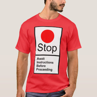 BRITISH RAIL STOP SIGN T-SHIRT