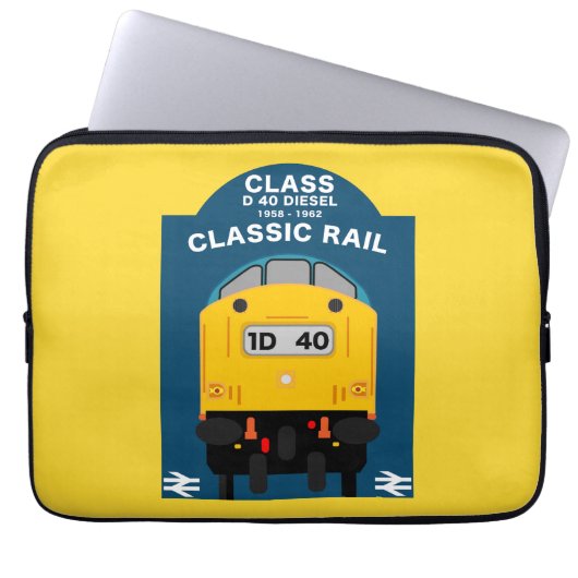 British Rail Train Enthusiast Laptop Sleeve (Voorkant)