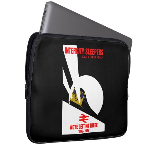 British Rail Train Enthusiast Laptop Sleeve (Voorkant Rechts)