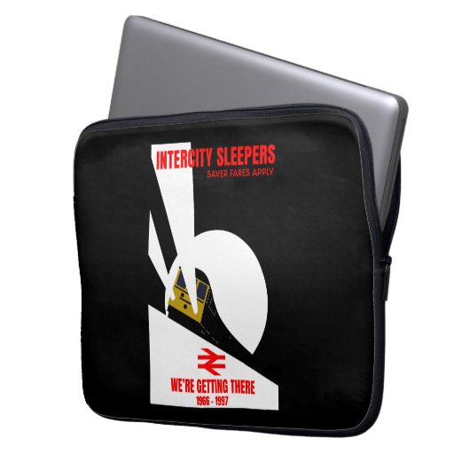 British Rail Train Enthusiast Laptop Sleeve (Voorkant Links)