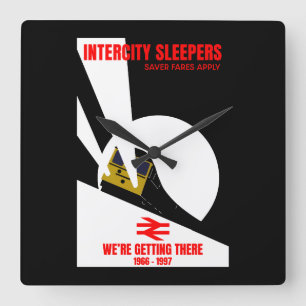 British Rail Train Enthusiast Vierkante Klok