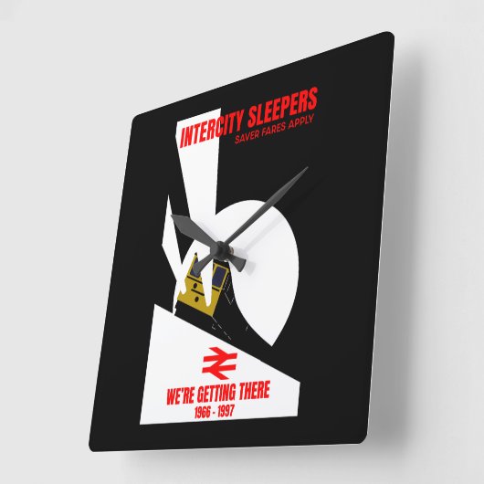 British Rail Train Enthusiast Vierkante Klok (Hoek)