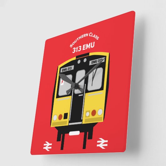 British Rail Train Enthusiast Vierkante Klok (Hoek)