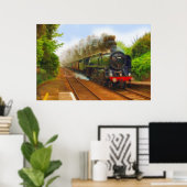 British Railway Steam Train Art IV Poster (Thuiskantoor)