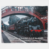 British Railways 2-6-4T No.80136 - Naam toevoegen Fleece Deken (Voorkant (Horizontaal))