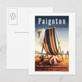British Railways Beach voorzitter en Ball Poster Briefkaart (Voorkant / Achterkant)