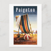 British Railways Beach voorzitter en Ball Poster Briefkaart (Voorkant)