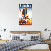 British Railways Beach voorzitter en Ball Poster Canvas Afdruk (Insitu (Slaapkamer))