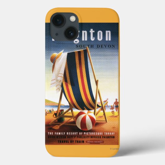 British Railways Beach voorzitter en Ball Poster Case-Mate iPhone Case (Achterkant)
