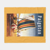 British Railways Beach voorzitter en Ball Poster Fleece Deken (Voorkant (Horizontaal))