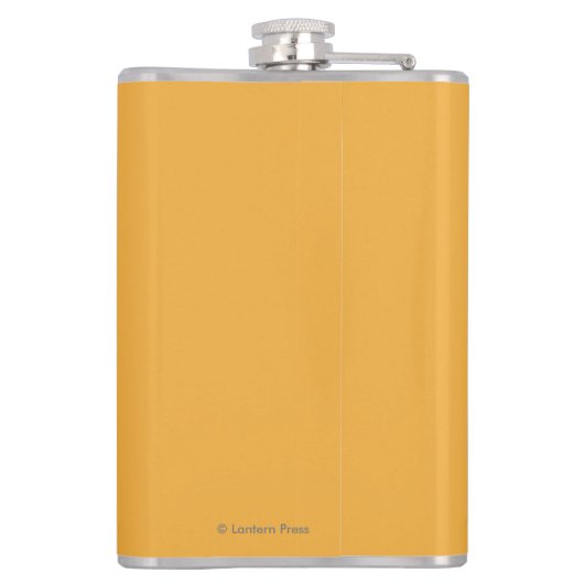 British Railways Beach voorzitter en Ball Poster Heupfles (Achterkant)