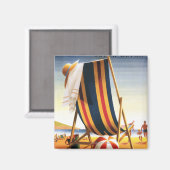 British Railways Beach voorzitter en Ball Poster Magneet (Voorkant / Achterkant)