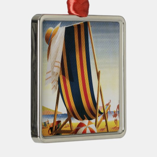 British Railways Beach voorzitter en Ball Poster Metalen Ornament (Rechts)