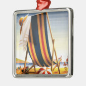 British Railways Beach voorzitter en Ball Poster Metalen Ornament (Links)