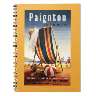 British Railways Beach voorzitter en Ball Poster Notitieboek