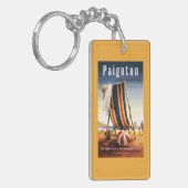 British Railways Beach voorzitter en Ball Poster Sleutelhanger (Voorkant Links)