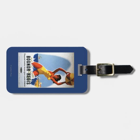 British Railways Girl and Beachball Poster Bagagelabel (Voorkant horizontaal)