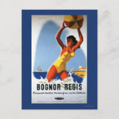 British Railways Girl and Beachball Poster Briefkaart (Voorkant)