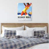 British Railways Girl and Beachball Poster Canvas Afdruk (Insitu (Slaapkamer))