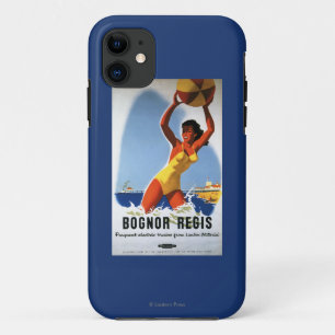 British Railways Girl and Beachball Poster iPhone 11 Hoesje