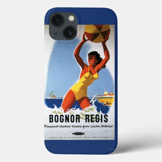 British Railways Girl and Beachball Poster Case-Mate iPhone Case (Achterkant)