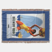 British Railways Girl and Beachball Poster Deken (Voorkant)