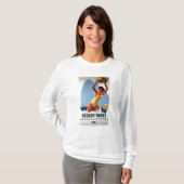 British Railways Girl and Beachball Poster T-shirt (Voorkant volledig)