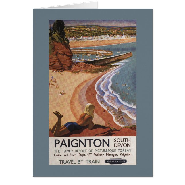 British Railways Girl die op een Cliff kijkt (Voorkant)