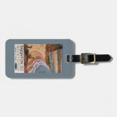 British Railways Girl die op een Cliff kijkt Bagagelabel (Voorkant horizontaal)