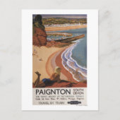 British Railways Girl die op een Cliff kijkt Briefkaart (Voorkant)