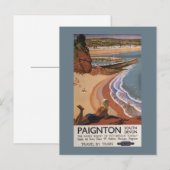 British Railways Girl die op een Cliff kijkt Briefkaart (Voorkant / Achterkant)