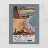 British Railways Girl die op een Cliff kijkt Briefkaart (Voorkant)