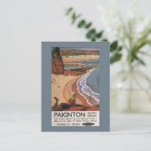 British Railways Girl die op een Cliff kijkt Briefkaart (Staand voorkant)