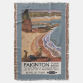 British Railways Girl die op een Cliff kijkt Deken (Voorkant Verticaal)