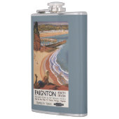 British Railways Girl die op een Cliff kijkt Heupfles (Links)