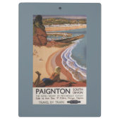 British Railways Girl die op een Cliff kijkt Klembord (Achterkant)