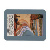 British Railways Girl die op een Cliff kijkt Magneet (Horizontaal)