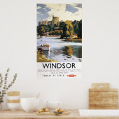 British Railways Windsor Castle Thames Poster (Keuken)