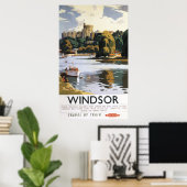 British Railways Windsor Castle Thames Poster (Thuiskantoor)